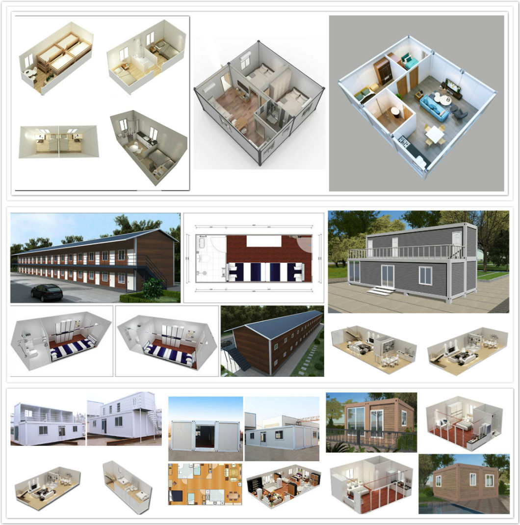 Low Price Customized Luxury Galvanized Steel Structure Prefabricated Container House 40 Containers Foot Houses