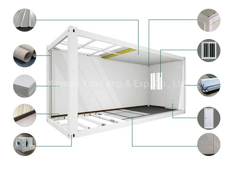 Thermal Insulation Rockwool Material Shipping Container for Housing/Office/Accommadation