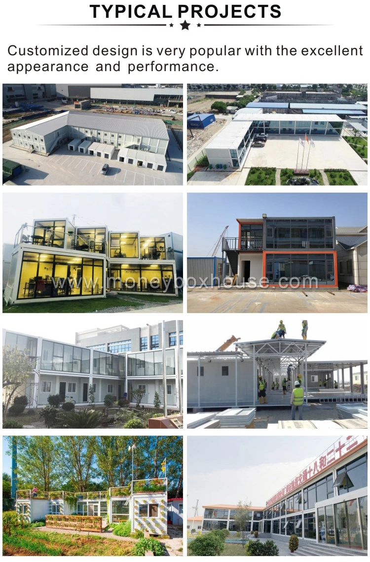 Prefab Stacked Two-Storey Movable Stylish Modern Shipping Cargo Container House