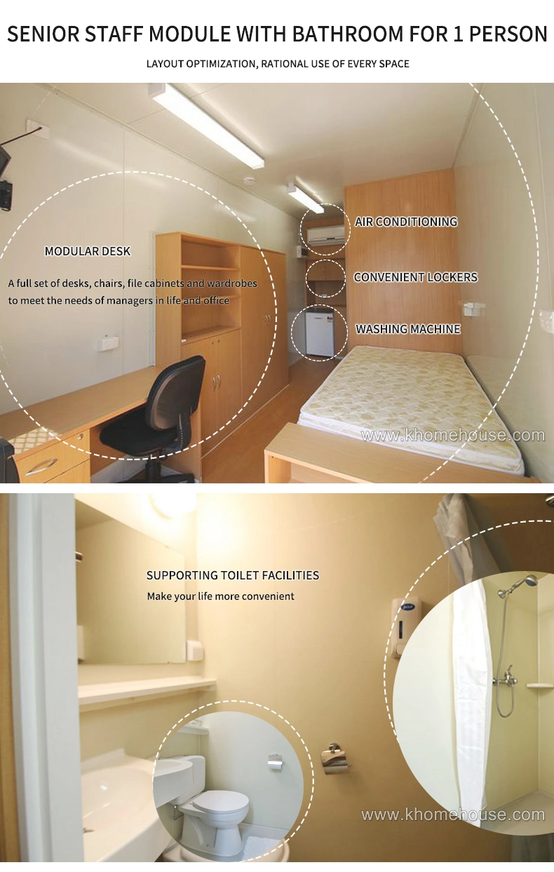 Prefab Fire Resistant Temporary Housing Drilling Exploration Camp Accommodation Container