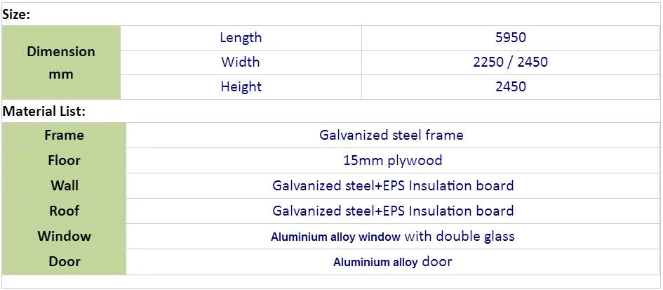 Hot Sale 20FT Flat Pack Container Houses/Prefab Container Homes