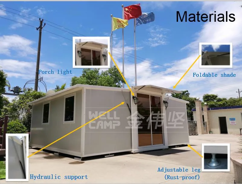 China Luxury Moveable Mobile Prefabricated Tiny Shipping Steel Structure Building Container Home Modular House