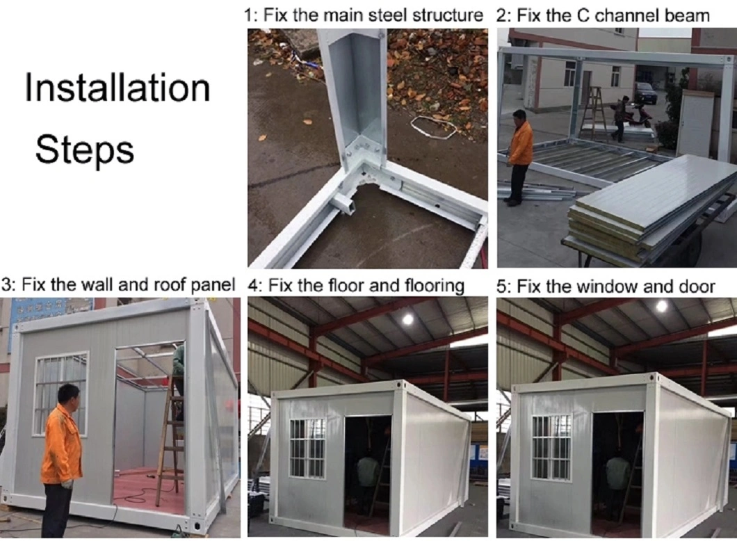40FT Prefab Shipping Container Houses with Kitchen Bathroom