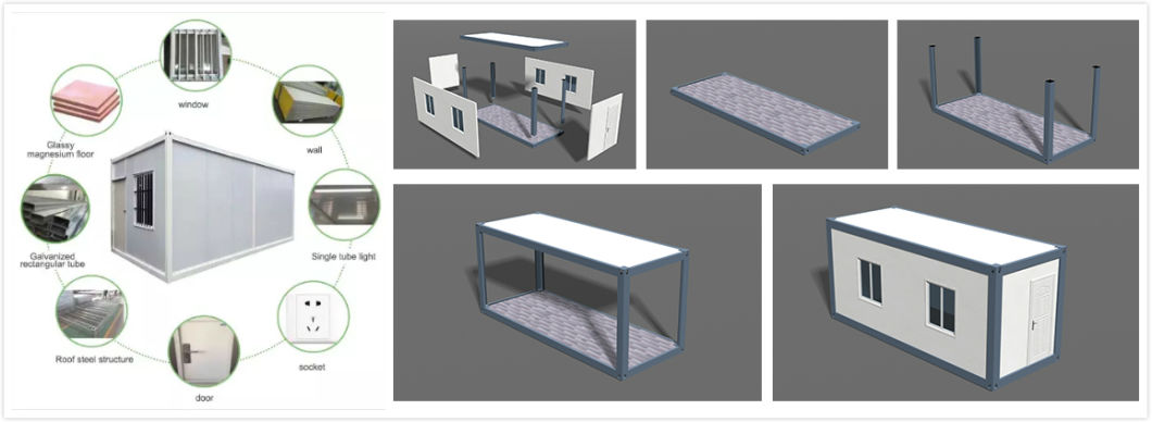 Low Price Customized Luxury Galvanized Steel Structure Prefabricated Container House 40 Containers Foot Houses