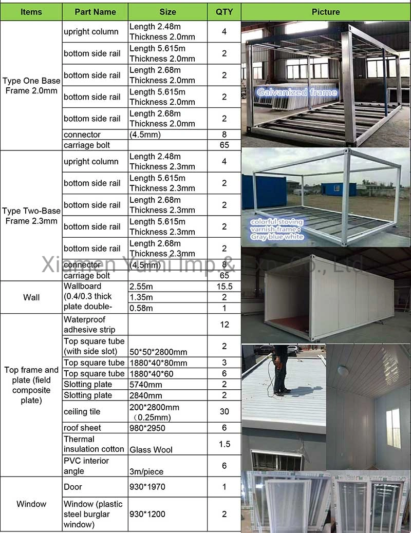 Floors Design Thermal Insulation Material Steel Shipping Container/Mobile Home/Prefab House