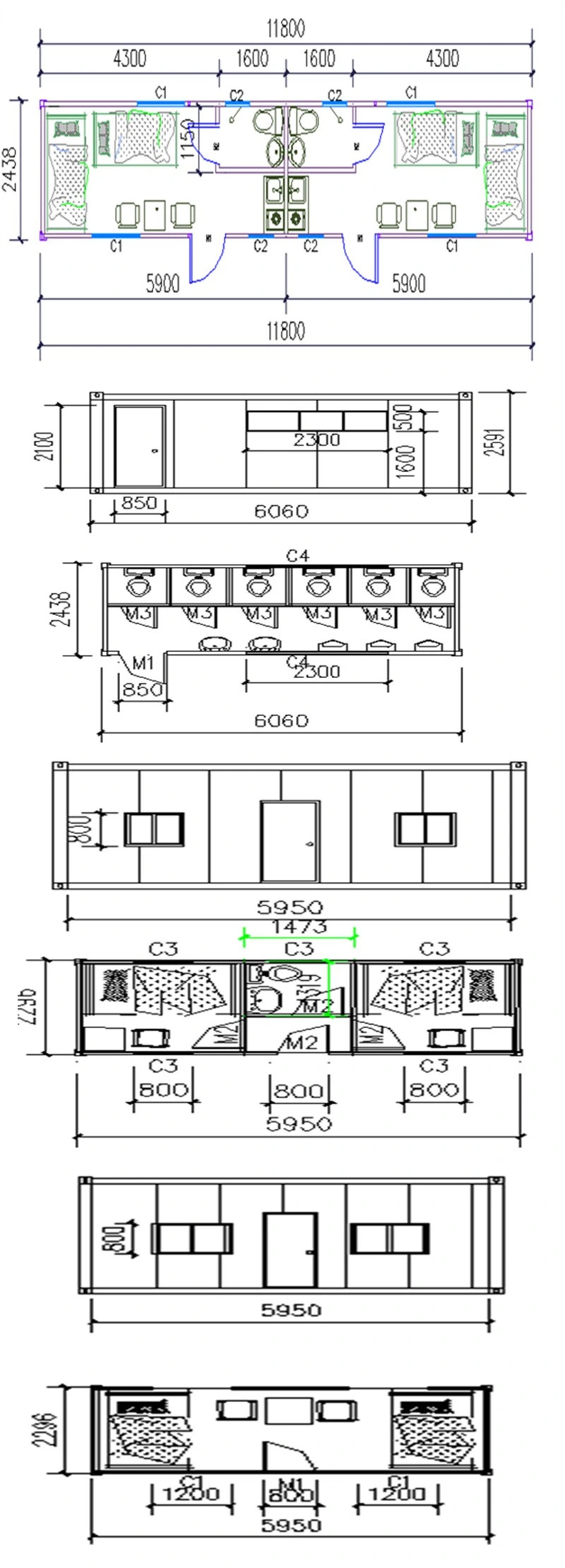 Modular Container Homes Labor Camp for Mine Industry