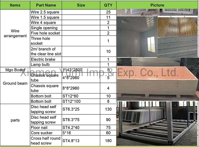 Customized Thermal Insulation Rockwool Material Shipping Container for Housing/Office/Accommadation