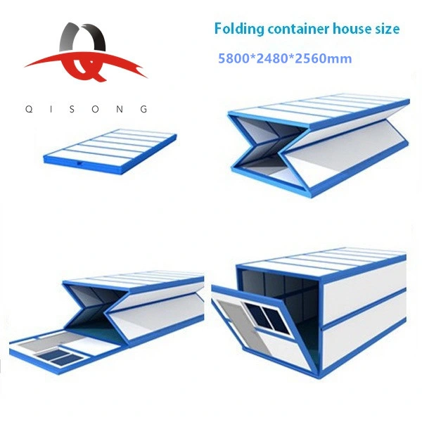Qisong Prefab 20FT Folding Container House Folding Canbin Office Dormitory Shop Hospital School