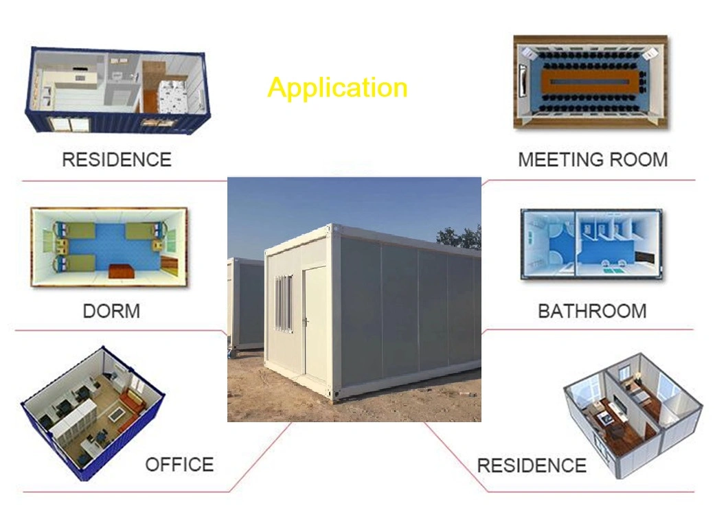 40FT Prefab Shipping Container Houses with Kitchen Bathroom