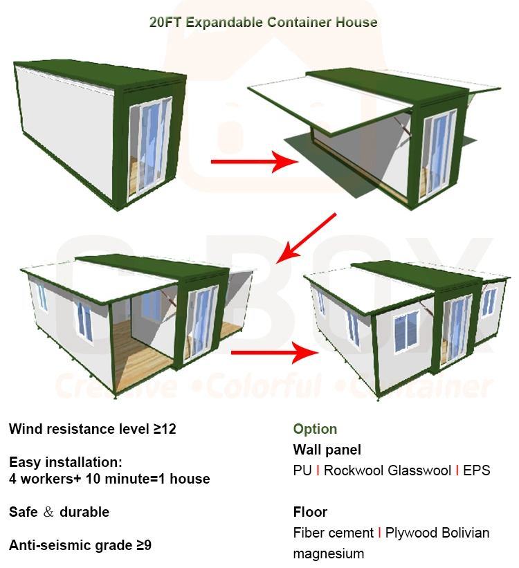 Military Camp Accommodation Used Modular Container House Prefabricated Temporary Housing