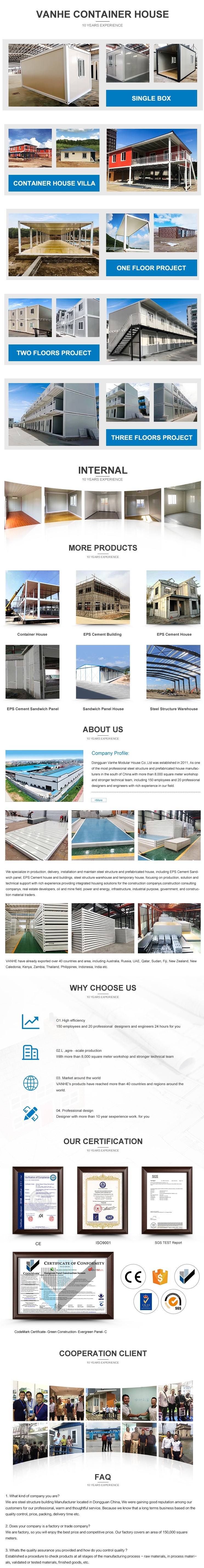Customized Modular Living Flat Pack Prefab Waterproof Container Homes Prefabcated Luxury Living Office Container House